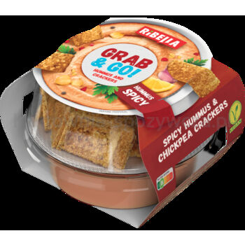 Ribella Grab & Go Hummus pikantny z krakersami z ciecierzycy 130g