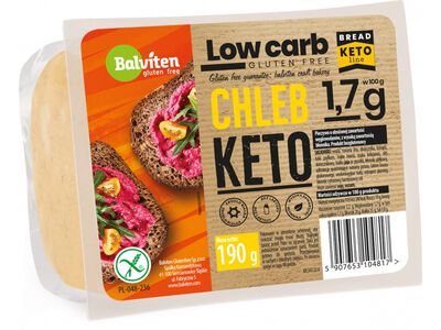 Chleb Krojony Keto O Obniżonej Ilości Węglowodanów Bezglutenowy 190 G - Balviten [BIO]