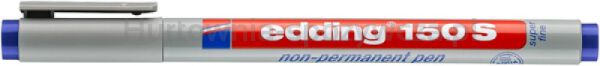 Foliopis zmywalny e-150 S EDDING, 0,3 mm, niebieski - 2