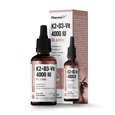 Witamina K2 + D3 W Kroplach Bezglutenowe 30 Ml - Pharmovit (Clean Label) [BIO]