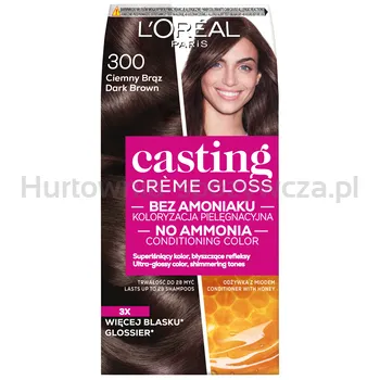 L'Oreal Paris Casting Creme Gloss Farba Do Włosów 300 Ciemny Brąz 180 Ml