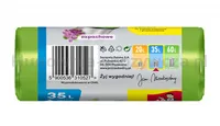 Worki na śmieci JAN NIEZBĘDNY, HDPE, t-shirt, 35l, 30szt., zielone - 2
