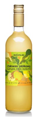 Zakwas Jabłkowy Z Cytryną, Imbirem I Kurkumą Bio 700 Ml - Delikatna [BIO]