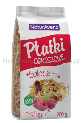 Płatki Orkiszowe Z Maliną I Bakaliami 200 G - Naturavena [BIO]