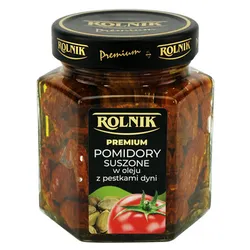 Rolnik Pomidory Suszone w oleju z pestkami dyni 280 g