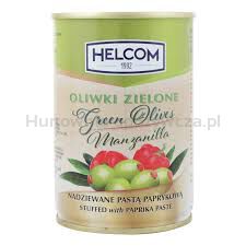 Helcom Oliwki zielone nadziewane papryką 300ml 