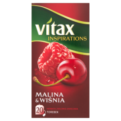 Herbata Vitax Inspiracje Malina&AmpWiśnia 20 Torebek X 2G