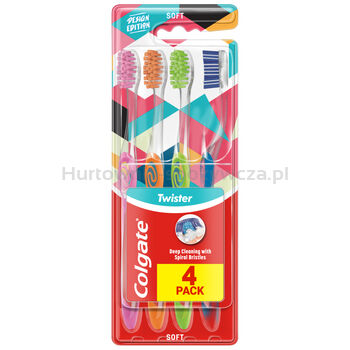 Colgate Szczoteczka Do Zębów Twister Limited Edition Miękka 4 Sztuki