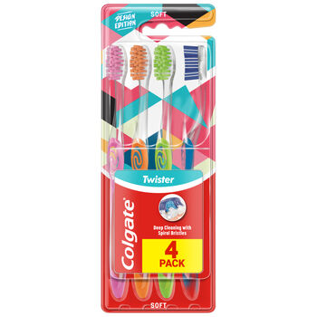 Colgate Szczoteczka Do Zębów Twister Limited Edition Miękka 4 Sztuki