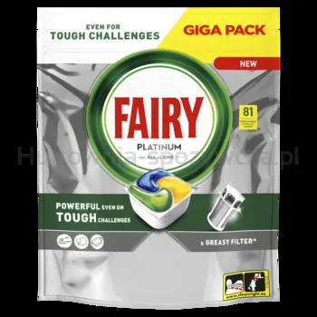 Fairy Kapsułki Do Zmywarek Platinum All In One Cytryna 81 szt.