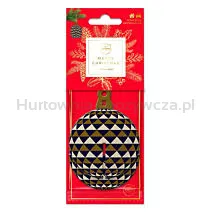 Aroma Home Odświeżacz Powietrza Do Samochodu Xmas Cellulose 3D Bauble Navy Blue &Amp Gold Zimowy Las