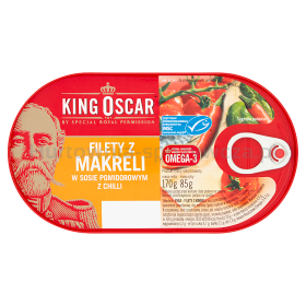 King Oscar Filety Z Makreli W Sosie Pomidorowym Z Chili 160G 