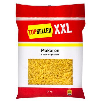 Topseller Xxl Makaron Nitki Z Dodatkiem Pszenicy Durum 2,5 Kg