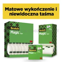 Taśma Biurowa Scotch® Magic™ (9-1933R8), Matowa, 19Mm, 33M, 7Szt., 1 Rolki Gratis - 3