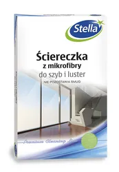 Ściereczka z mikrofibry STELLA, do szyb i luster, 1 szt., zielony