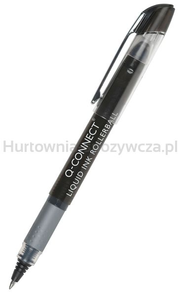 Q-Connect Cienkopis kulkowy 0,5mm (linia), czarny 