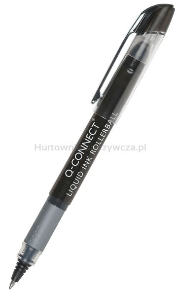 Q-Connect Cienkopis kulkowy 0,5mm (linia), czarny 