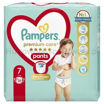 Pampers Premium Care Pants Pieluchomajtki Rozmiar 7, 17+ Kg, 27 Szt.