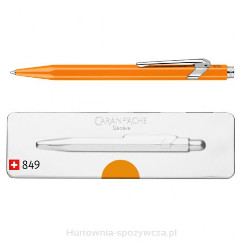 Długopis Caran D'Ache 849 Pop Line Fluo, M, W Pudełku, Pomarańczowy