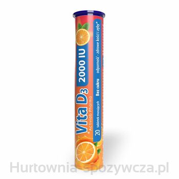 Vita D3 2000  Smak Pomarańczowy (Tuba/20 Tab.) Activlab Pharma