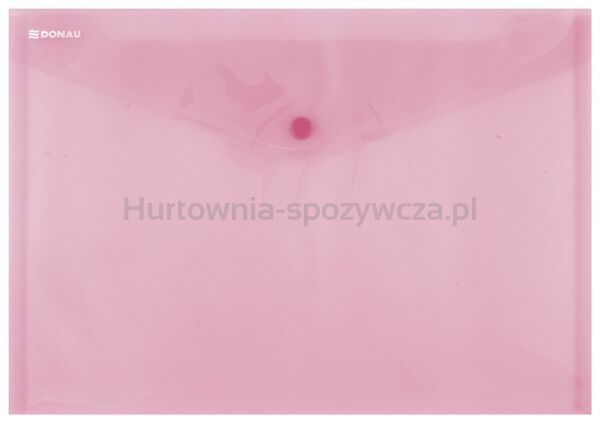 Donau Teczka kopertowa zatrzask, PP, A4, 180mikr., czerwona 