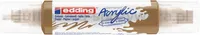 Marker Akrylowy 3D E-5400 Edding, Podwójny, 2-3 Mm, 5-10 Mm, Matowe Złoto - 2