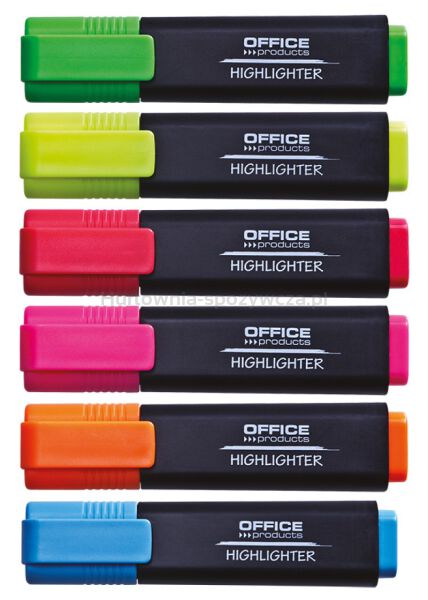 Office Products Zakreślacz fluorescencyjny, 1-5mm (linia), czerwony  - 3