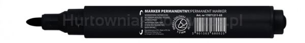 Office Products Marker permanentny okrągły, 1-3mm (linia), czarny  - 2