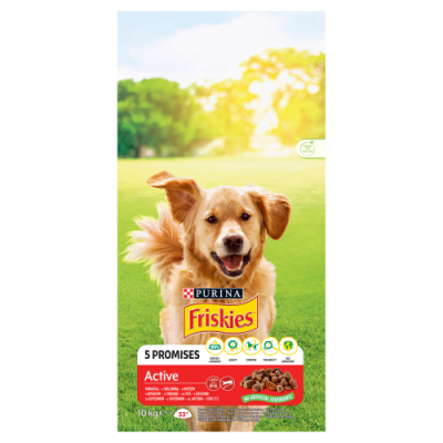 Friskies Active Z Wołowiną 10Kg