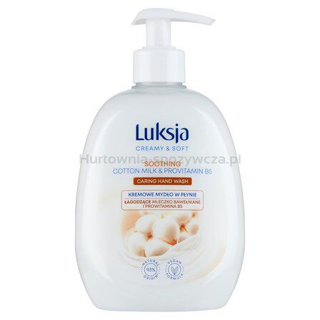 Luksja Mydło W Płynie Creamy Soft Kremowe Mleczko Bawełniane I Prowitamina B5 500 Ml