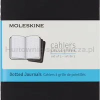 Moleskine Zestaw 3 Zeszytów Cahier Journals P (9x14cm) w kropki, 64 strony, czarny  - 10