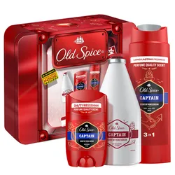 Old Spice Zestaw W Metalowym Pudełku: Dezodorant W Sztyfcie, Żel Pod Prysznic I Balsam Po Goleniu