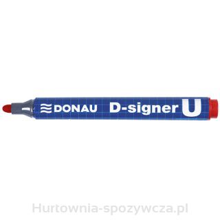 Marker Permanentny Donau D-Signer U, Okrągły, 2-4Mm (Linia), Czerwony