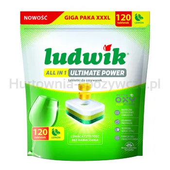 Ludwik tabletki do zmywarek all in 1 Ultimate Power 120 szt. lemon