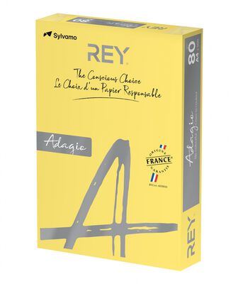 Rey Adagio Papier ksero A4, 80gsm, 58 żółty cytrynowy intense *RYADA080X411 R100 [BIURO]