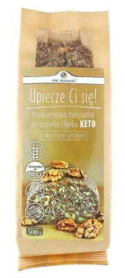 Pięć Przemian Mieszanka Do Wypieku Chleba Z Orzechami Włoskimi Bez Dodatku Cukrów Bezglutenowa Keto 500 G [BIO]