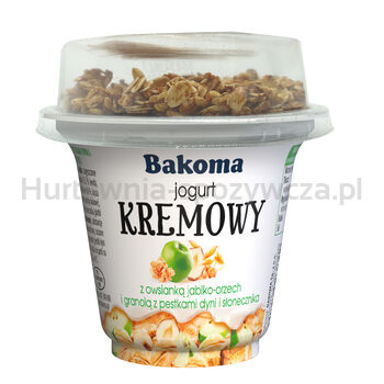 Bakoma Jogurt Kremowy Z Owsianką Jabłkowo-Orzechową Z Granolą Z Pestkami Dyni I Słonecznika 230G