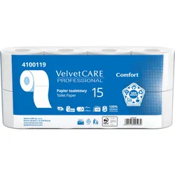 Papier Toaletowy Celulozowy Velvet Professional, 2-Warstwowy, 138 Listków, 15M, 8Szt., Biały