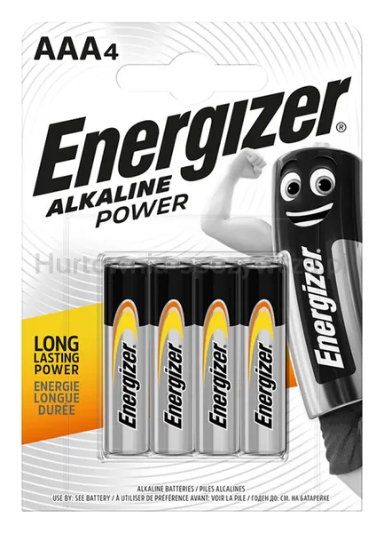 Energizer Bateria Alkaline Power, Aaa, Lr03, 1,5V, 4Szt.