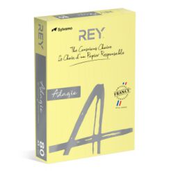 Papier ksero REY ADAGIO, A4, 80gsm, 49 żółty kanarkowy pastel *RYADA080X423 R200, 500 ark.