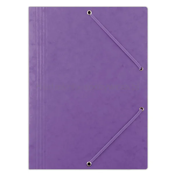 Donau Teczka Z Gumką Preszpan, A4, 390Gsm, 3-Skrz., Fioletowa 