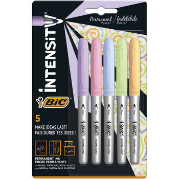 BIC Intensity Marking Pastel Markery Permanentne Blister 5szt