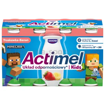 Danone Actimel Kids Truskawka-Banan (8 X 100 G)