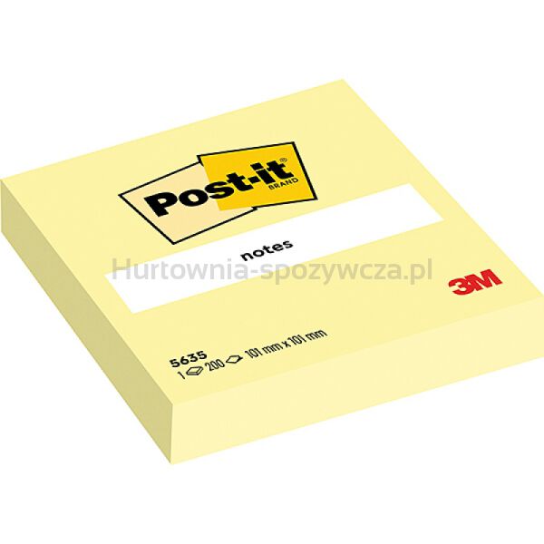 Post-It Karteczki samoprzylepne (5635), 100x100mm, 1x200 kart., żółte 
