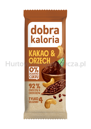 Dobra Kaloria  Baton Daktylowy Kakao & Orzech Bez Dodatku Cukrów 35 G [BIO]