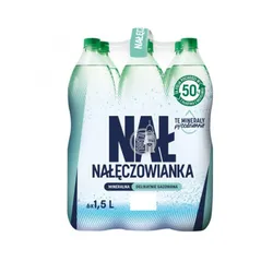 Woda mineralna NAŁĘCZOWIANKA, delikatny gaz, 1,5l
