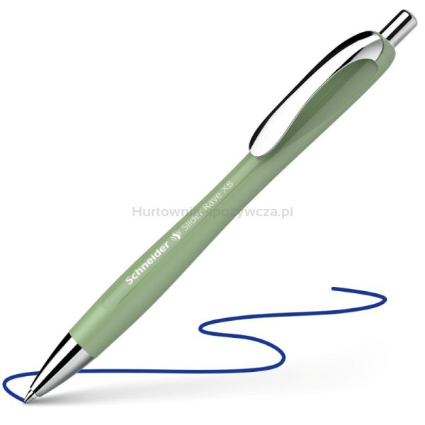 Długopis automatyczny SCHNEIDER Slider Rave, XB, 1szt., zielony - 3