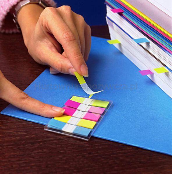 Post-It Zakładki indeksujące (683-5CB), PP, 11,9x43,1mm, 5x20 kart., mix kolorów  - 8