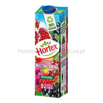 Hortex Sok 100% Multiwitamina Wzbogacony W 9 Witamin Karton 1L