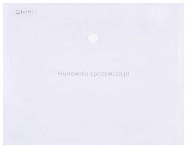 Donau Teczka kopertowa zatrzask, PP, C5, 180mikr., transparentna 